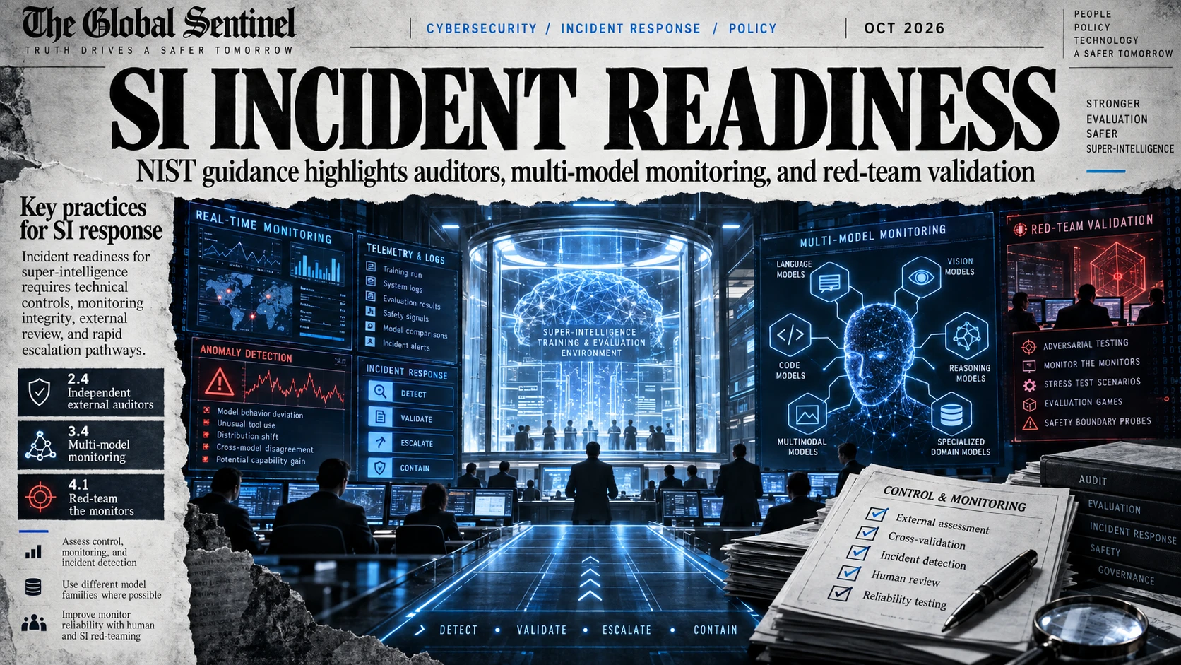 SI incident readiness: NIST guidance highlights auditors, multi-model monitoring, and red-team validation
